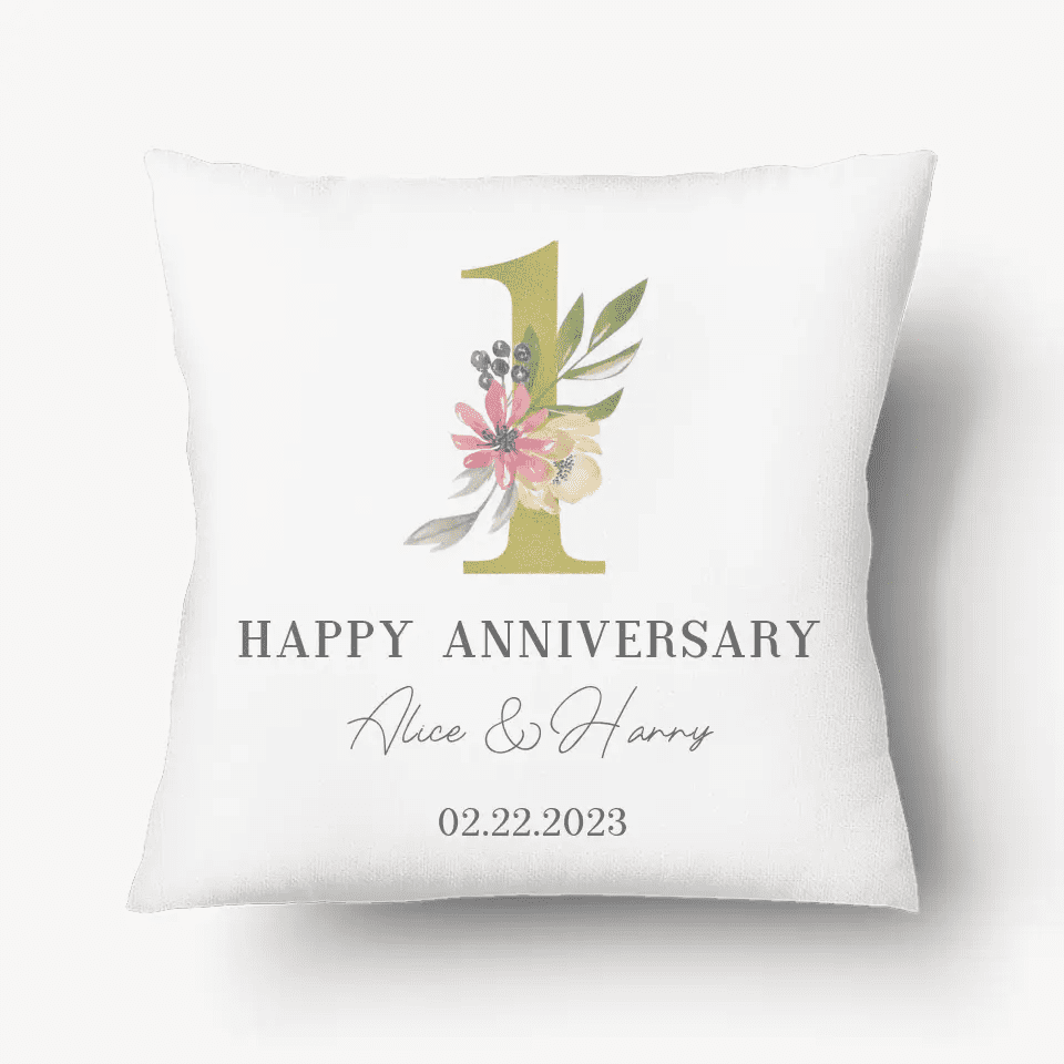  # Buy Customized 1st Anniversary Pillow - Gift for Couple - Suartprinting