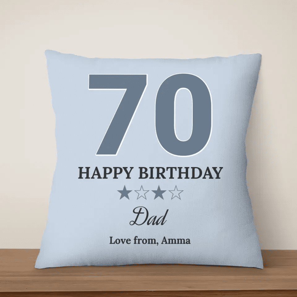  # Shop Customized 70th Birthday Pillow - Gift for Dad - Suartprinting