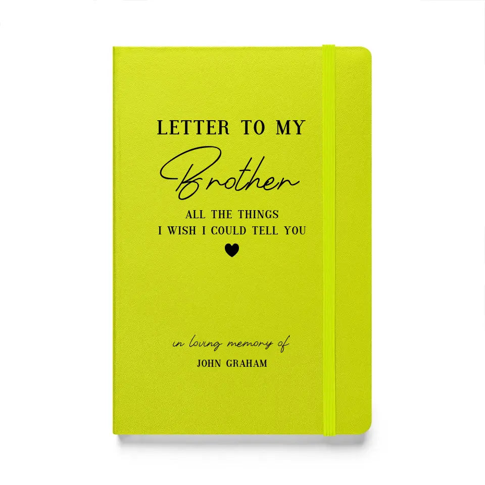 Custom Brother Loss Grief Notebook - Memorial Gifts - Suartprinting
