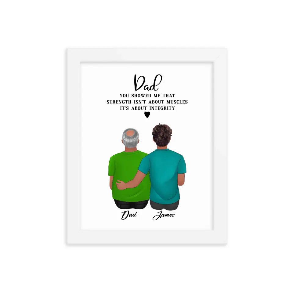 Custom Dad and Son Framed Wall Art - Gift for Dad - Suartprinting