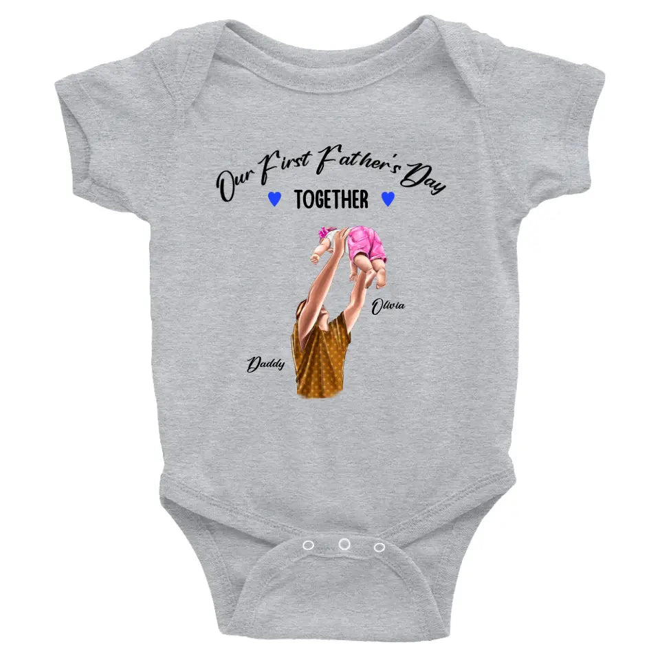 Unique and Custom First Father's Day Baby Bodysuit - Gift for Baby - Suartprinting