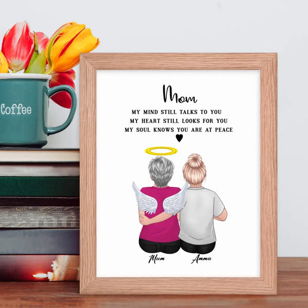 Custom Framed Poster for a Daughter Who Lost Her Mother - Memorial Gifts - Suartprinting