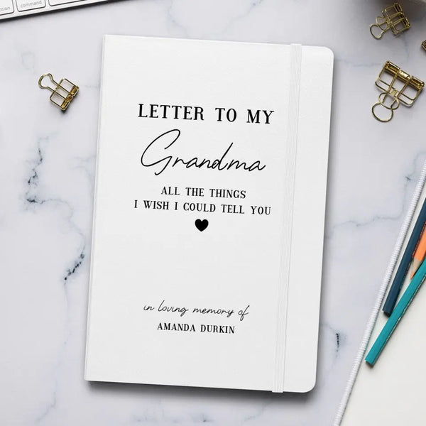 Custom Grandma Loss Journal Notebook - Memorial Gifts - Suartprinting