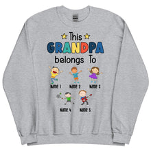 Custom Grandpa Sweatshirt with Grandchildren's Names - Suartprinting