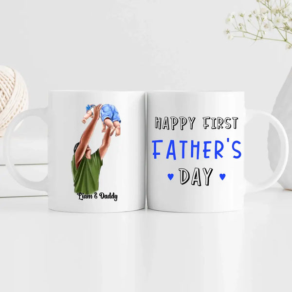 Custom Happy First Father's Day Mug - Gift for Dad - Suartprinting