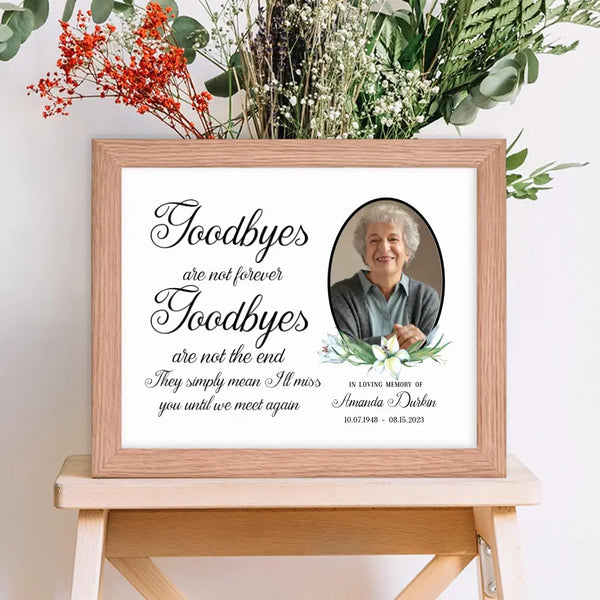 Custom Loss of Mom Sympathy Framed Poster - Memorial Gifts - Suartprinting