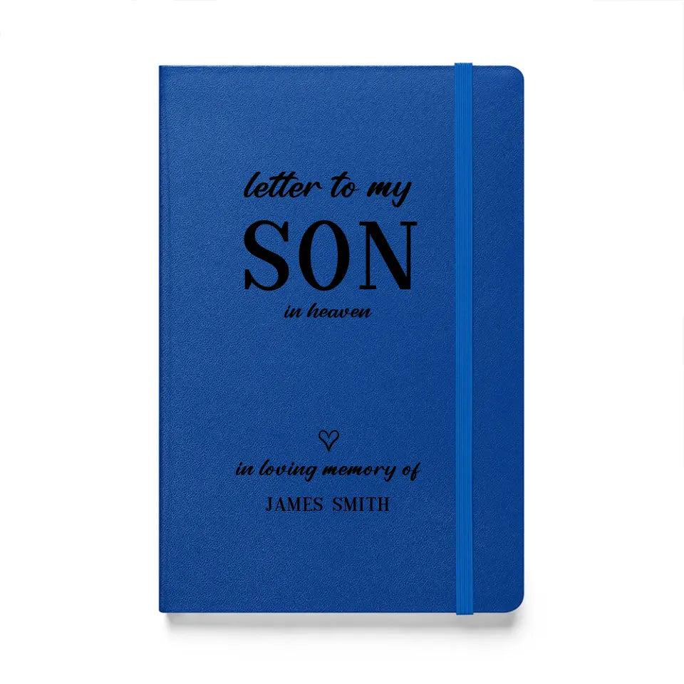 Custom Loss of Son Sympathy Grief Journal - Memorial Gifts - Suartprinting