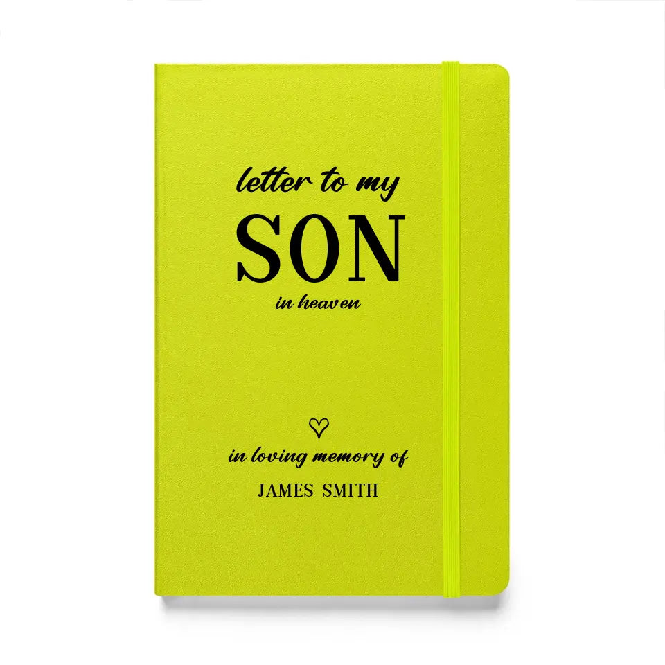 Custom Loss of Son Sympathy Grief Journal - Memorial Gifts - Suartprinting