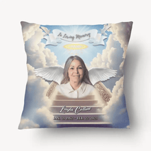Custom Mom Loss Sympathy Square Pillow - Memorial Gifts - Suartprinting