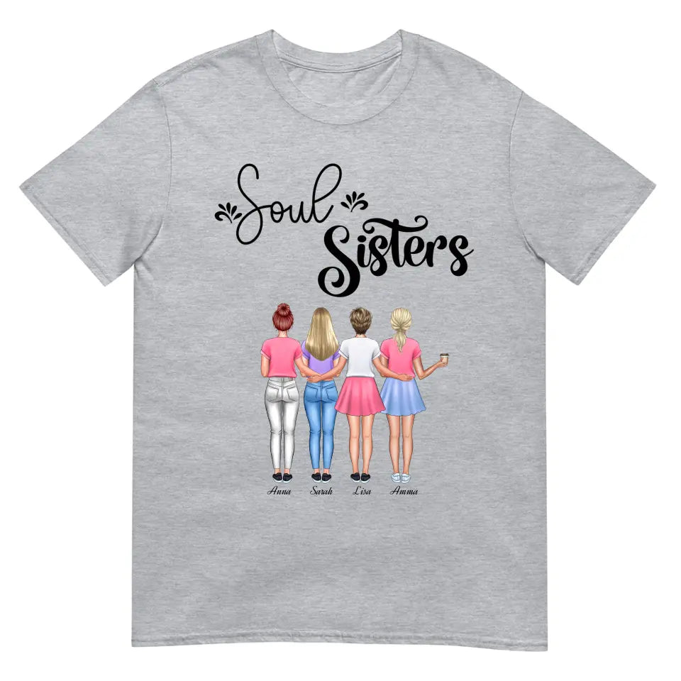 Unique and Custom Soul Sisters T-Shirt - Gift for Friend - Suartprinting
