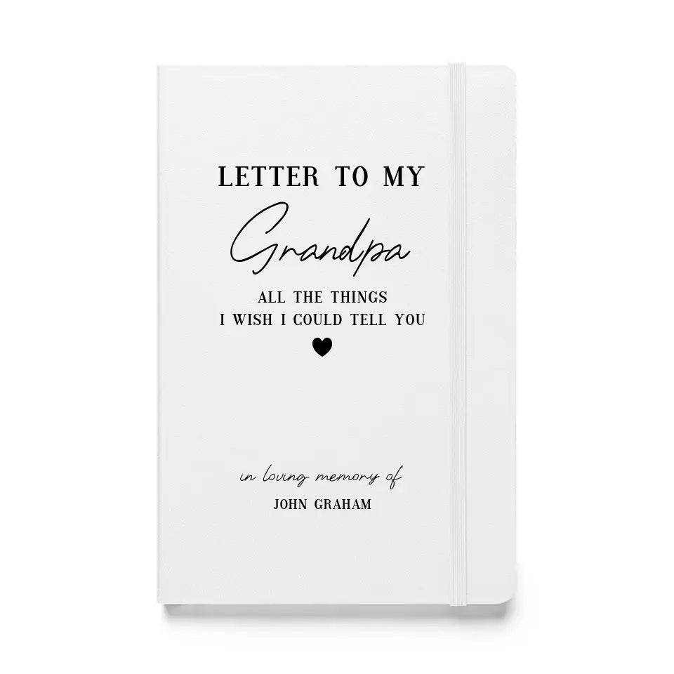 Custom Sympathy Grandpa Journal Notebook - Memorial Gifts - Suartprinitng