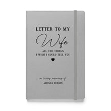  Custom Wife Loss Grief Journal Notebook - Memorial Gifts - Suartprinting