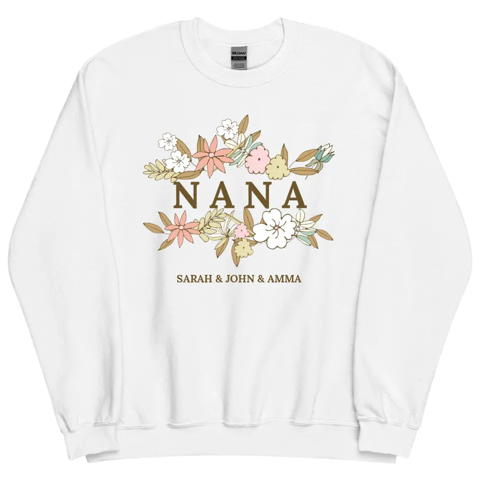 Customized Unique Nana Sweatshirt White - Gift for Nana - Suartprinting
