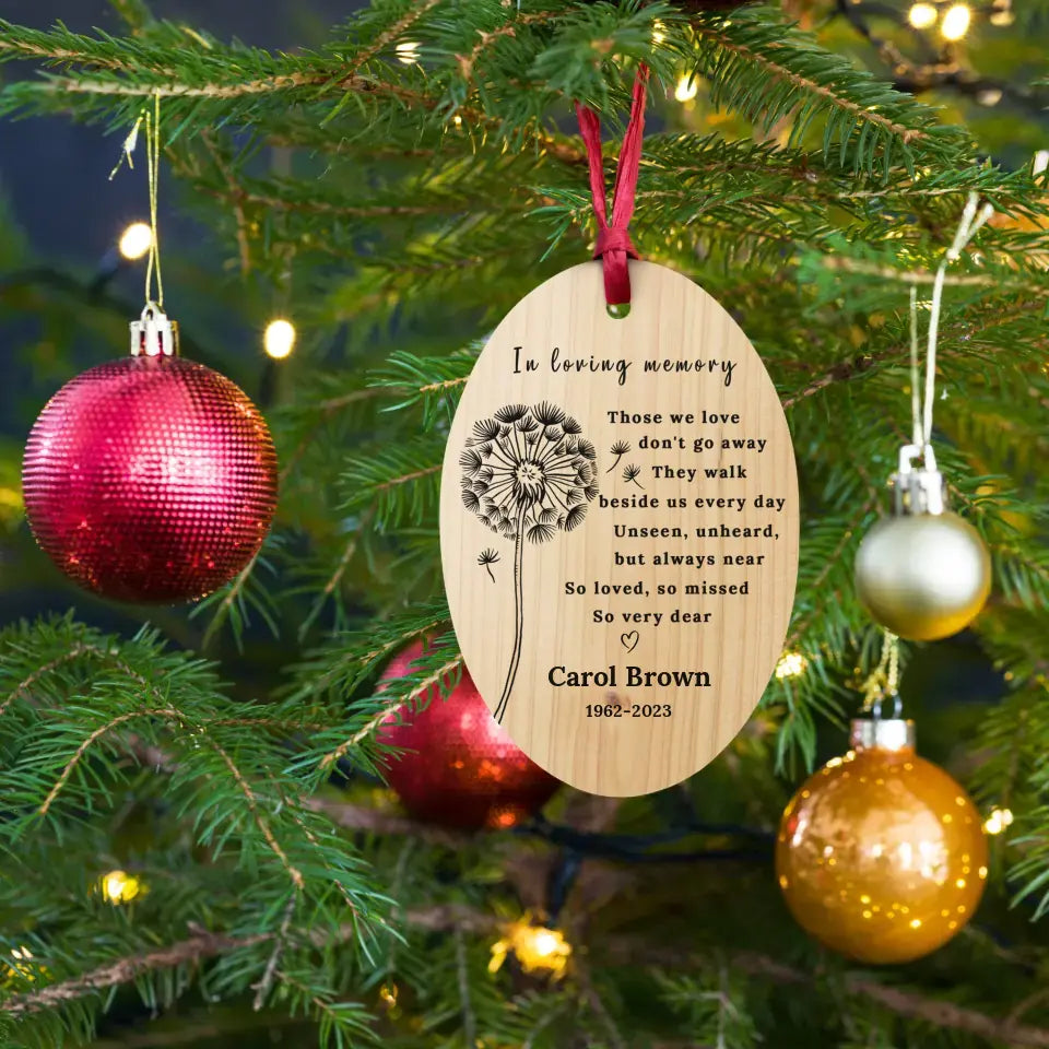 Customized Family Sympathy Ornament - Memorial Gifts - Suartprinting