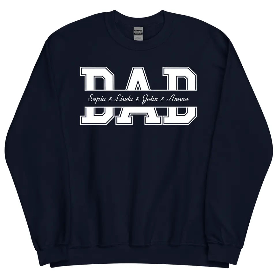  Personalized Dad Sweatshirt with Kids Name - Gift for Dad - Suartprinting