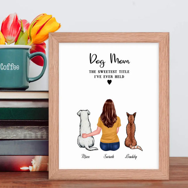 Personalized Dog Mom Framed Wall Art - Gift for Dog Mom - Suartprinting