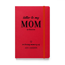 Personalized Mom Grief Loss Journal Notebook Red - Memorial Gifts - Suartprinting